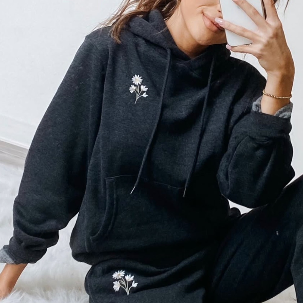 Softest Floral Embroidered Hoodie!